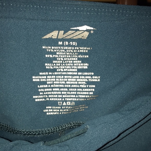 😬 Avia Dark Teal/White Exercise Pants size M (8-10) - Picture 6 of 7